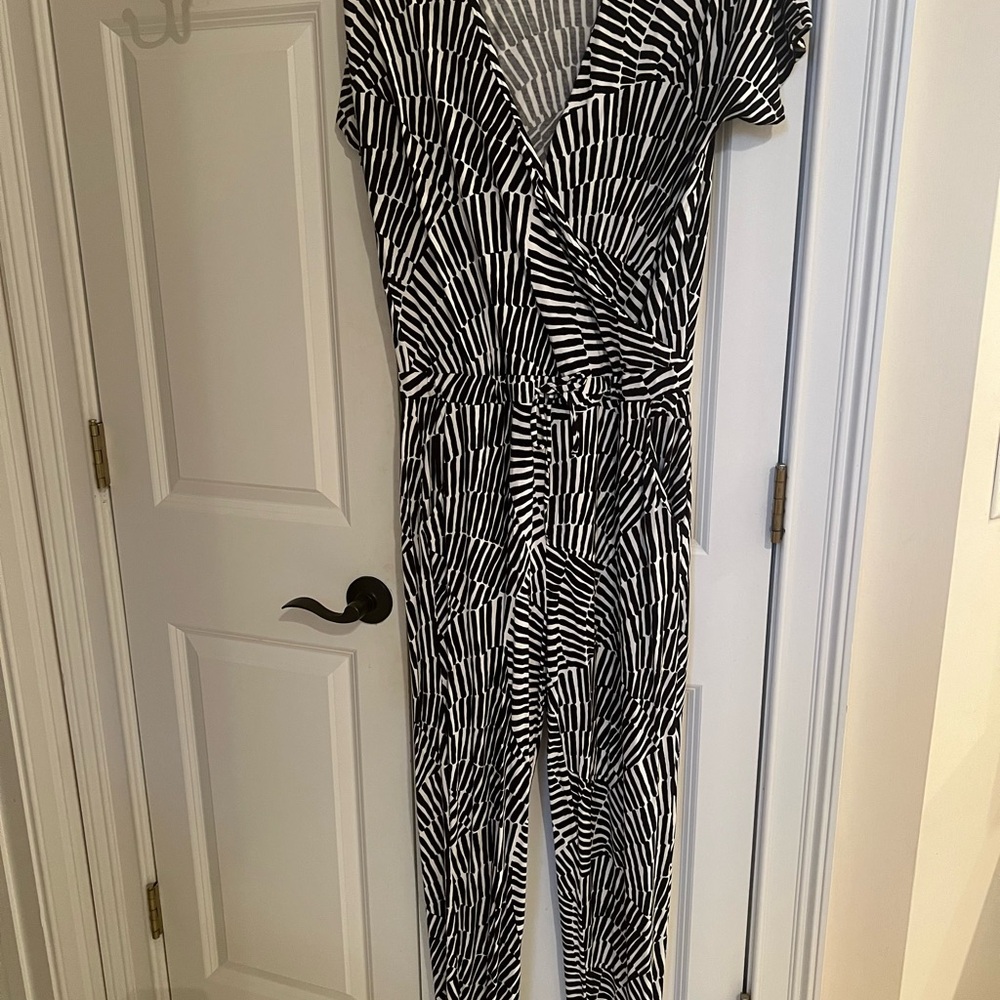 Boden Monochrome Patterned Jumpsuit Size 6